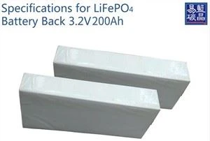 3.2V 200Ah LiFePO4 Baterijska celica z globoko cikel polnilno baterijo